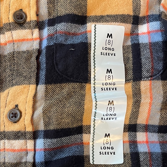 Cat & Jack Kids Plaid Shirt - Yellow, Black, and Blue - Picture 3 of 7